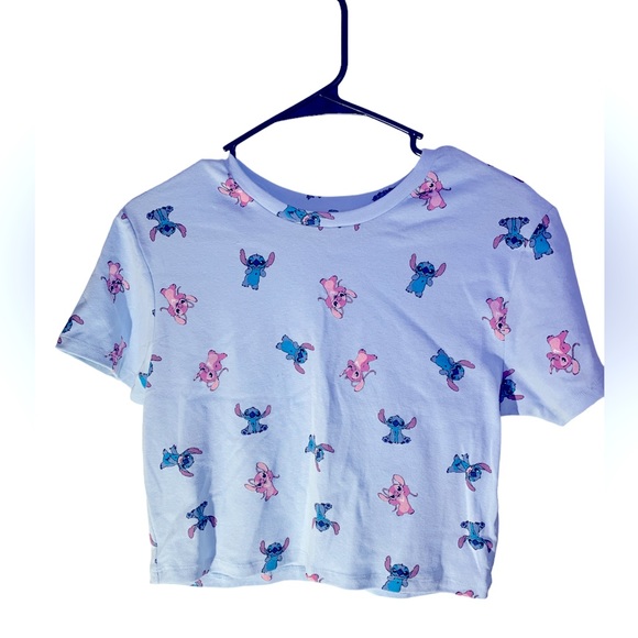 Light blue stitch crop top - Picture 1 of 1